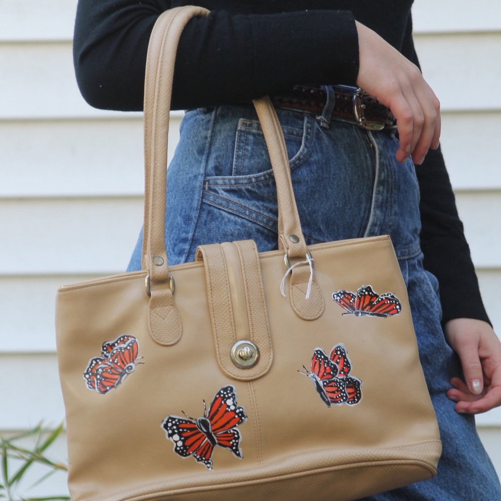 butterfly beige bag - Picture 4 of 5